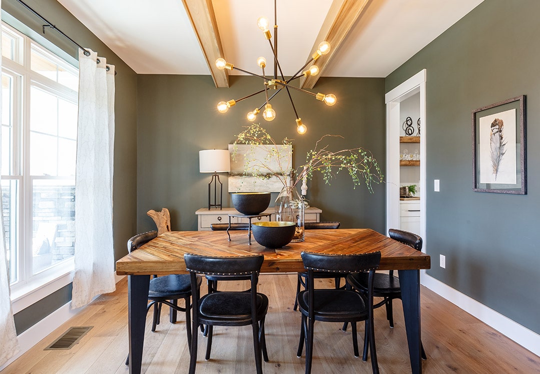 dining room in farm house design